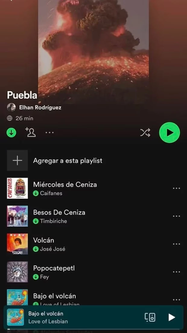 Playlist del volcán popocatépetl