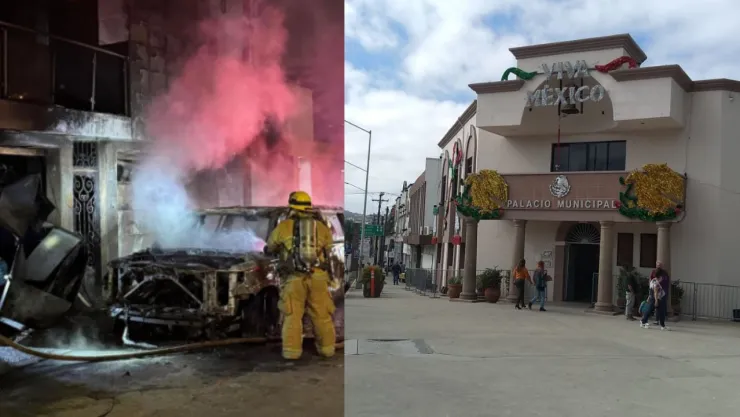Alcaldía de Tecate; queman vehículo