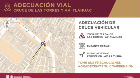 Afectaciones viales por los trabajos de reforzamiento en la Línea 12 del Metro CDMX