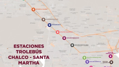 Chalco - Santa Martha, ruta oficial del Trolebús