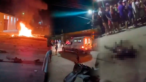 ¡VIDEO IMPACTANTE! Pobladores queman vivo a sujeto que violó y asesinó a un bebe en Brasil