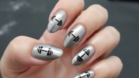 7 diseños de uñas con dibujos de mancuernas de gym: son hermosas para cualquier tipo de piel