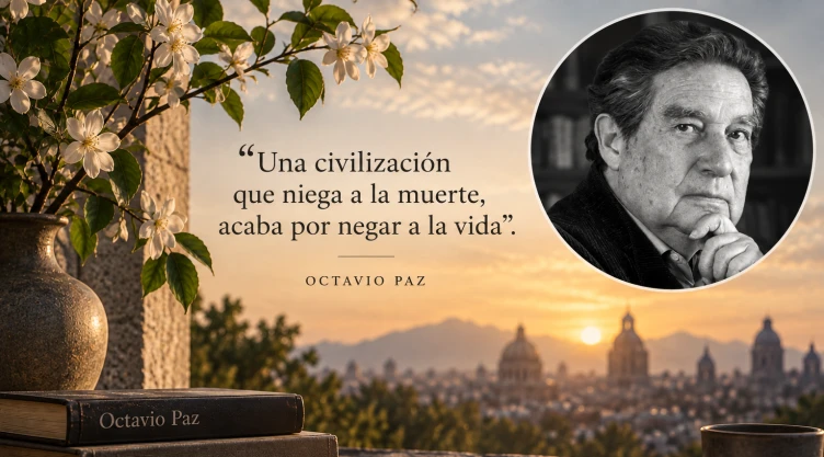 Octavio Paz, poeta mexicano: Sobre la vida: “Una civilización que niega a la muerte acaba por negar a la vida”.