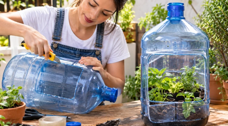¿Cómo reciclar tu garrafón de agua? Ideas para convertirlo en un mini invernadero