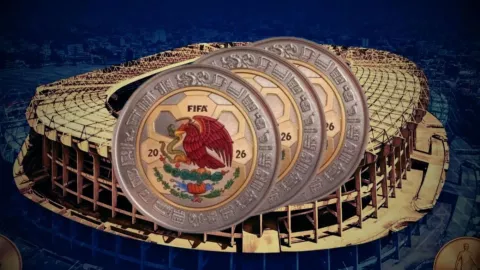 Revelan modelos de las monedas conmemorativas de México para el Mundial 2026 :serán de oro, plata y 20 pesos