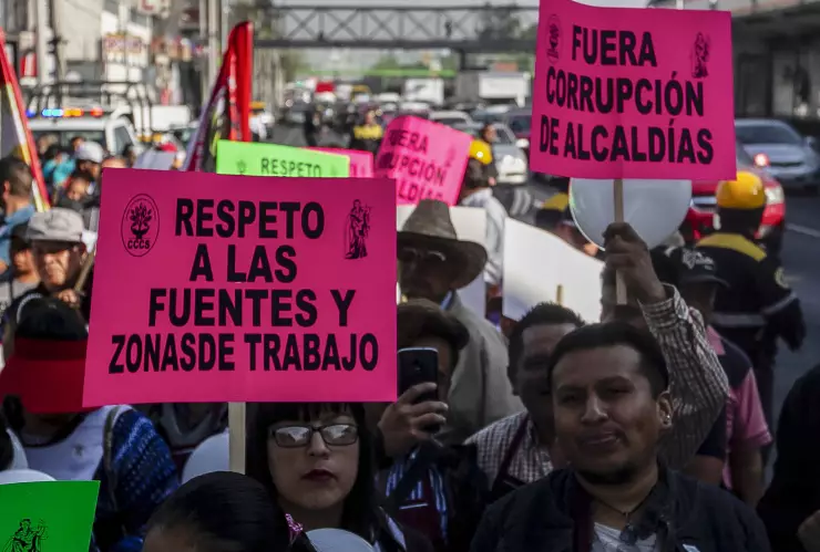 Manifestación en Tlalpan
