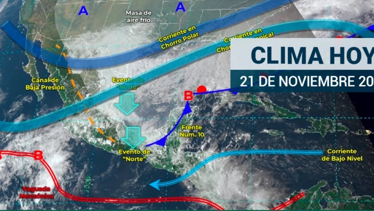Clima en México 21 de noviembre: Lluvia, frío y heladas en el país