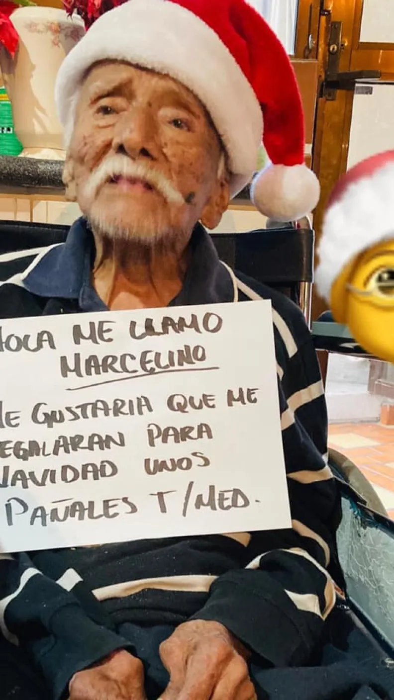 Entre sus regalos de Navidad Bertina pide una pijama, Marcelo unos pañales talla mediana y Margarita unos tenis número 5.