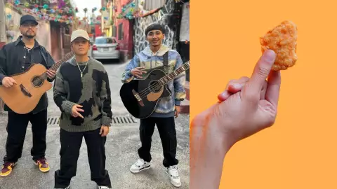 VIDEO Yahritza y Su Esencia ignoró a fan que les llevó nuggets de pollo