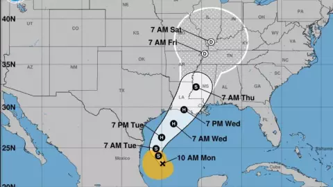 Tormenta Tropical Francine se forma golfo de mexico