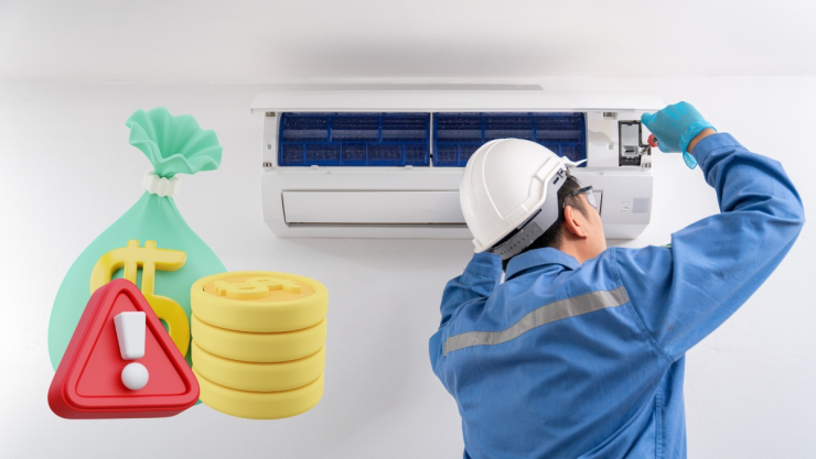 Multa por instalación de aire acondicionado