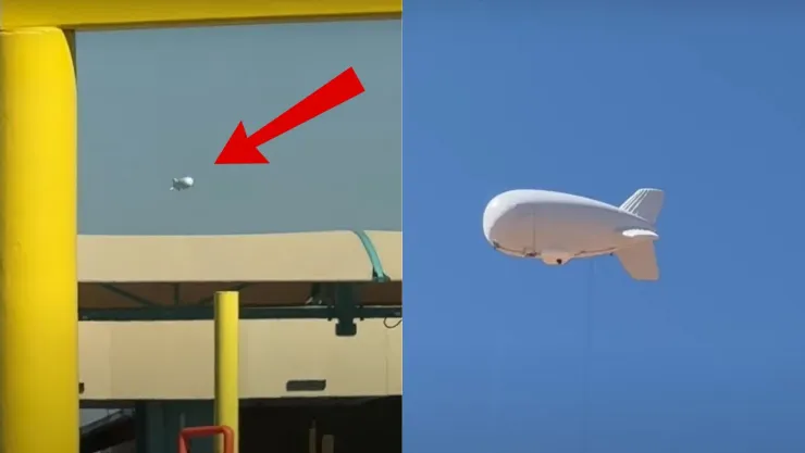 Globo de la patrulla fronteriza vigila la frontera entre Chihuahua y Nuevo México