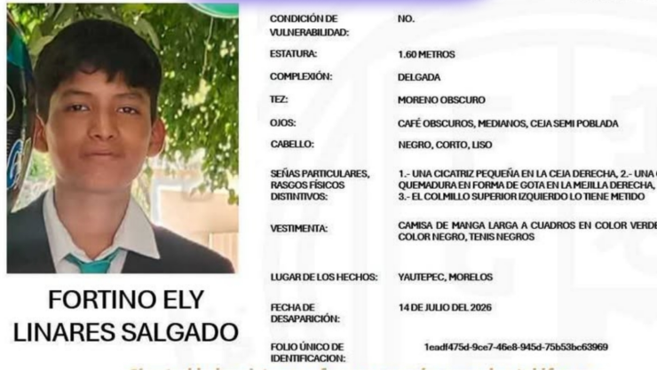 Desaparece Fortino Ely Linares Salgado.