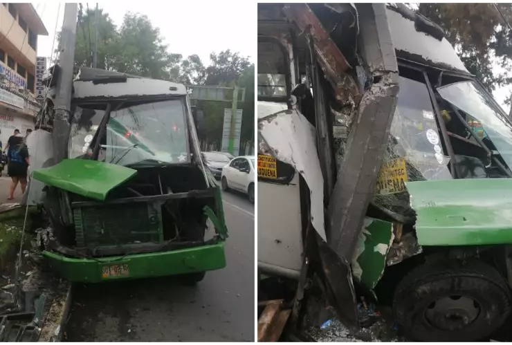 El conductor del microbús que chocó fue detenido.