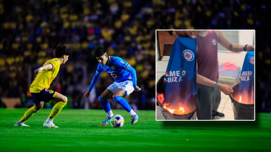 Aficionado de Cruz Azul quema su jersey tras derrota contra el América