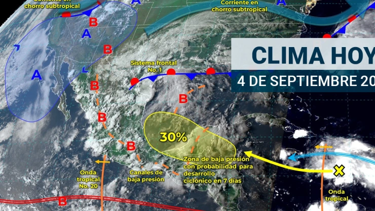 ¡Descargas eléctricas y torbellinos! Clima en México hoy 4 de septiembre