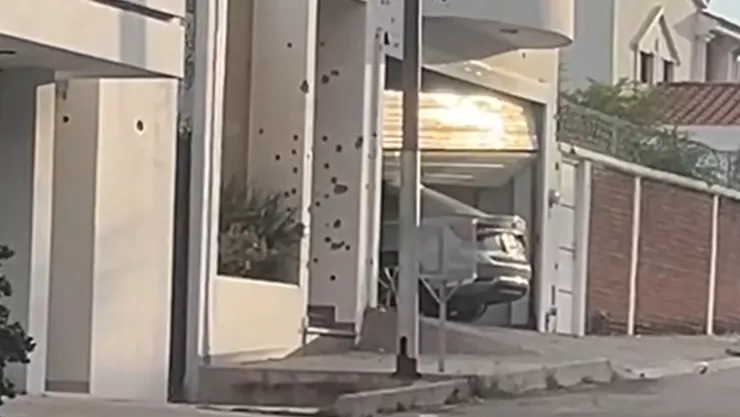 Casa baleada en la Guadalupe