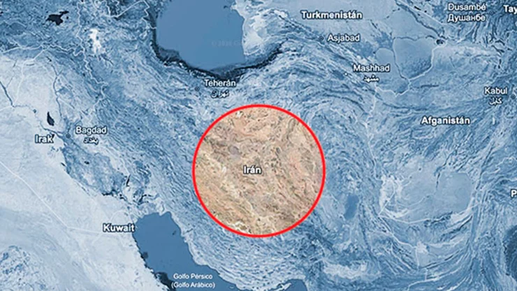 Mapa de Irán donde se resalta el territorio