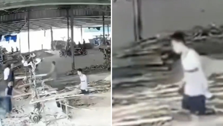 Video accidente trabajador en aserradero
