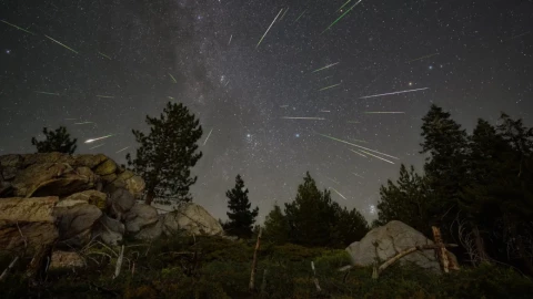 ¿Cómo se ve una lluvia de estrellas Perseidas?