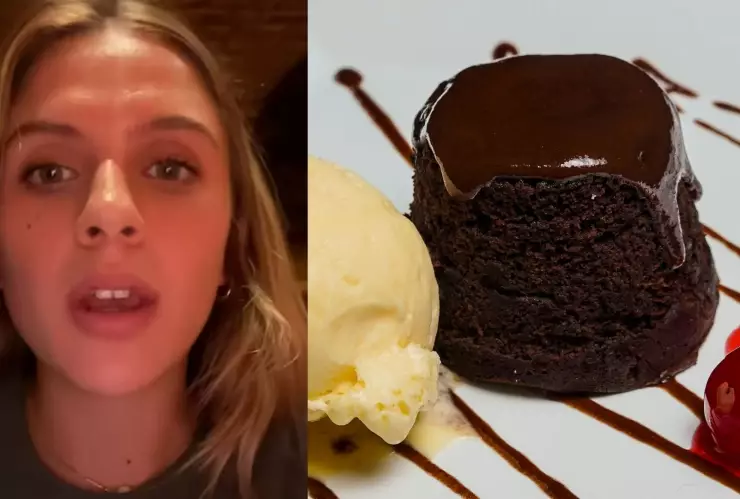 Video Viral: el anillo de casamiento estaba en un volcán de chocolate, pero no era para la mesa correcta.