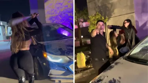 Usuarios viralizaron el clip donde una esposa descubre a su pareja saliendo de un motel con otra mujer