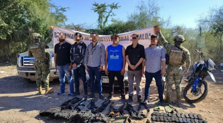 Seis presuntos integrantes de Los Mayos del Cártel de Sinaloa fueron detenidos.