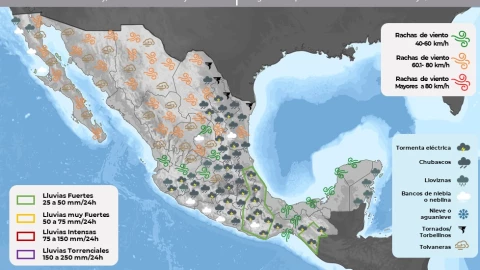 Clima en México 11 de abril
