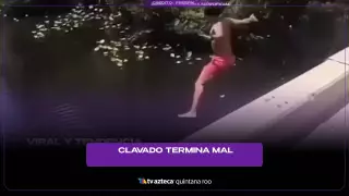 Hombre intenta clavado al río y termina cayendo sobre una familia en bote