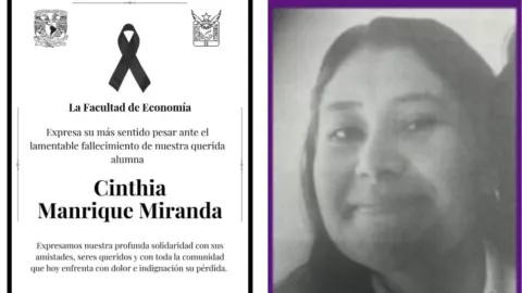 Cinthia Manrique Estudiante de la UNAM localizada sin vida