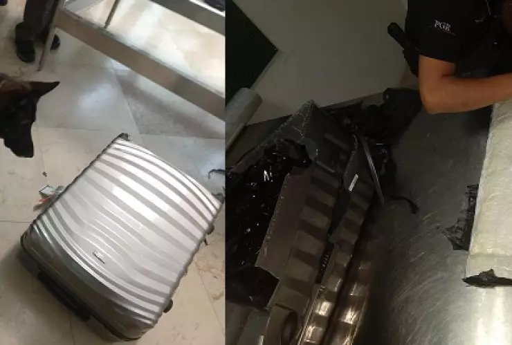 Maleta con ketamina en el aeropuerto de Cancún