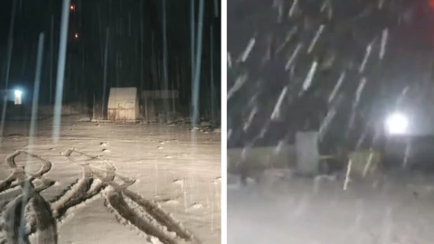 Primera nevada Galeana Nuevo León