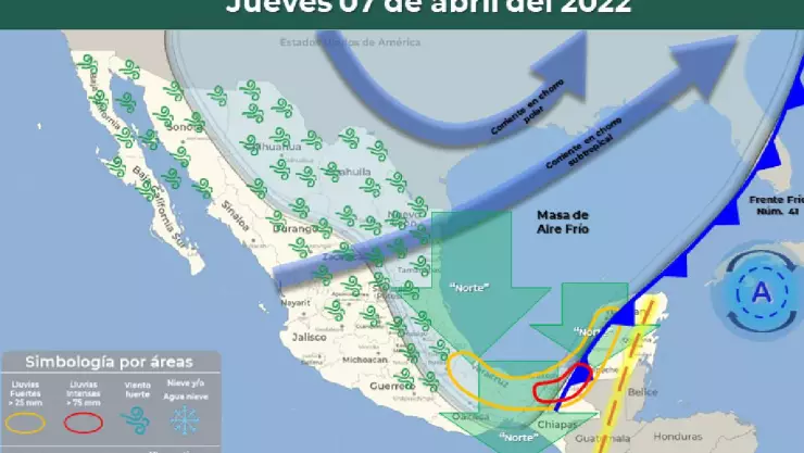 Clima este 7 de abril en Quintana Roo y la Península de Yucatán.
