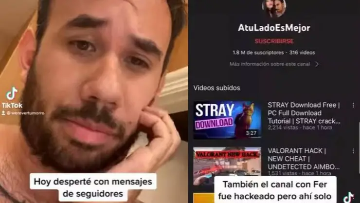 Werevertumorro informa que hackearon sus cuentas en YouTube.-