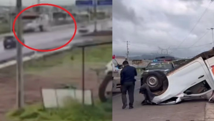 Momento exacto del accidente fatal en el entronque de Chignahuapan