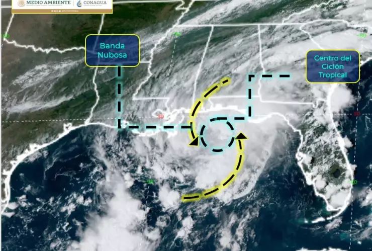 Se forma la tormenta tropical Mindy en el Golfo de México