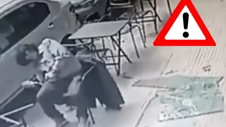 VIDEO SENSIBLE: Un vidrio cayó desde un cuarto piso y casi mata a un hombre en Argentina