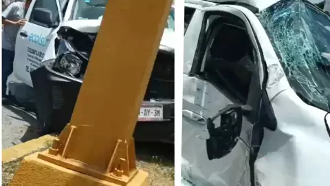 Fuerte accidente en la avenida Andrés Quintana Roo; hay una persona herida