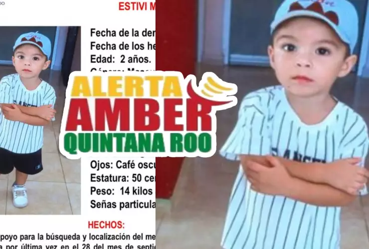 ¡Ayúdalo a regresar a casa! Buscan a Estivi Michel de 2 años, niño desaparecido en Cancún desde hace 10 días