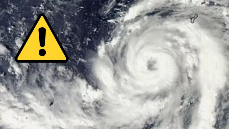 Imagen satelital muestra la intensidad del ciclón Sinlaku en el Pacífico