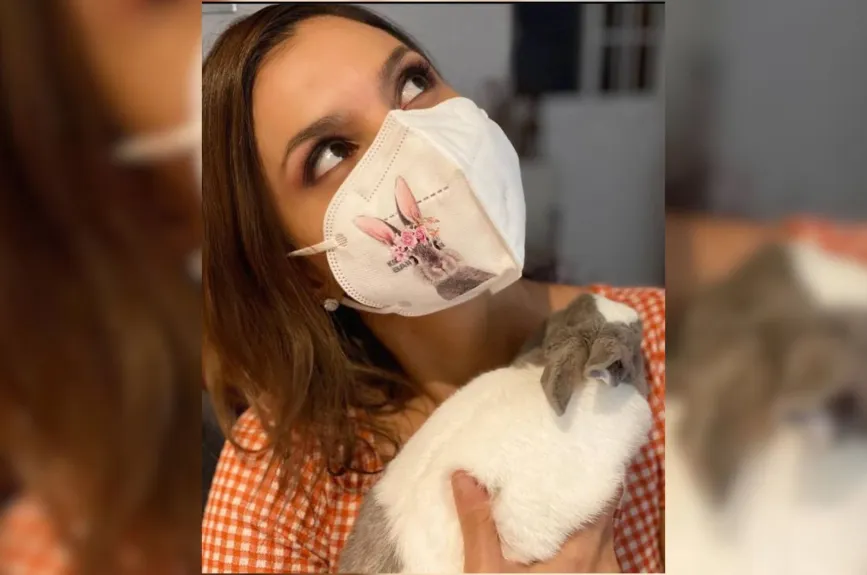 Tiene un compañero de vida muy especial y no se trata de un perro ni de un gato, sino de un conejo, su amigo incondicional.