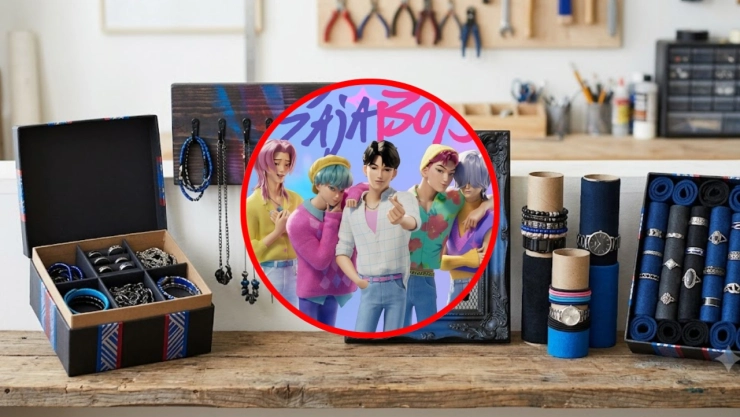 5 ideas para crear un organizador de accesorios con los colores de los Saja Boys