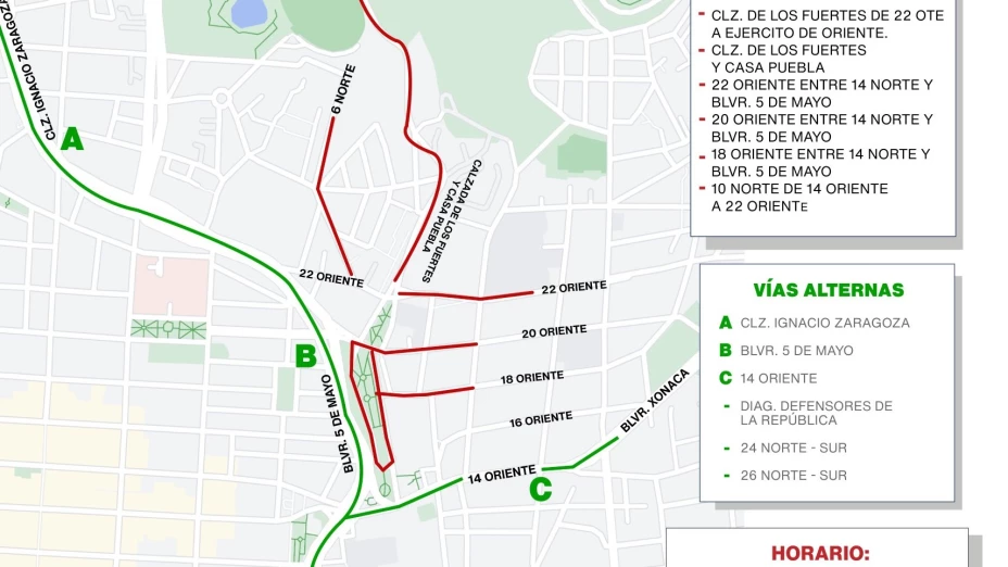 calles estarán cerradas por la procesión del Viernes Santo en Puebla 2024