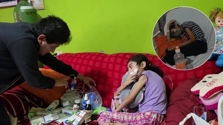 Ángel lucha contra la fibrosis quística de sus tres hijas