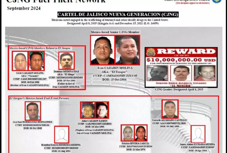 El robo de combustible de El Tanque genera decenas de millones de d&oacute;lares al a&ntilde;o para &eacute;l y el CJNG. El Tanque roba combustible a trav&eacute;s de tomas il&iacute;citas de ductos de Pemex y lo almacena cerca de la ciudad de Veracruz en tanques de almacenamiento con capacidad para millones de litros. A trav&eacute;s de familiares y colaboradores que act&uacute;an como testaferros, El Tanque administra una red de gasolineras minoristas aparentemente leg&iacute;timas donde vende combustible robado. El Tanque tambi&eacute;n vende combustible robado a terceros en M&eacute;xico, quienes a su vez lo venden en el mercado estadounidense, generalmente en Texas.