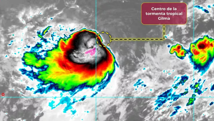 Tormenta tropical Gilma: trayectoria hoy