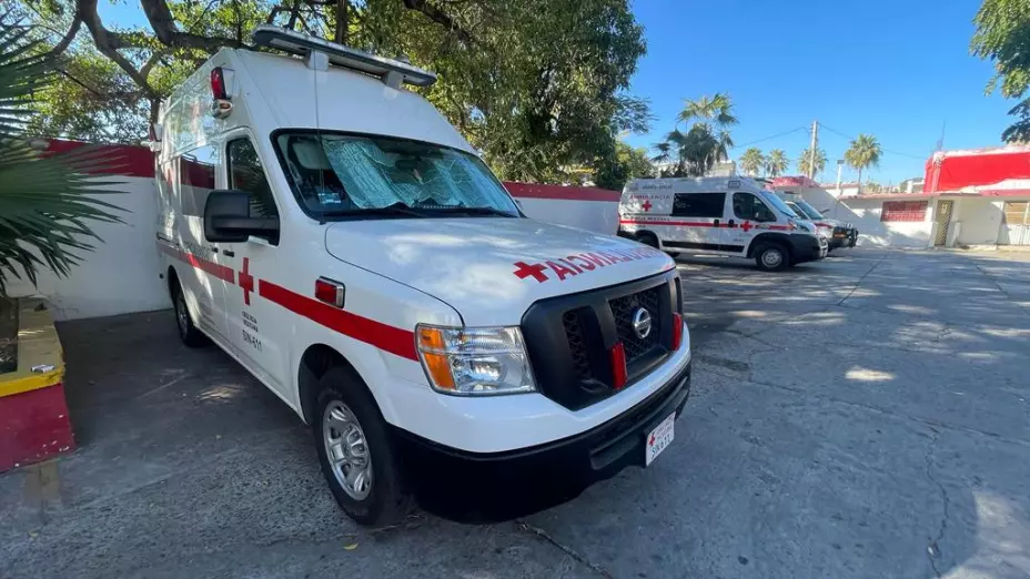 Ambulancia de la Cruz Roja Sinaloa en Mazatlán