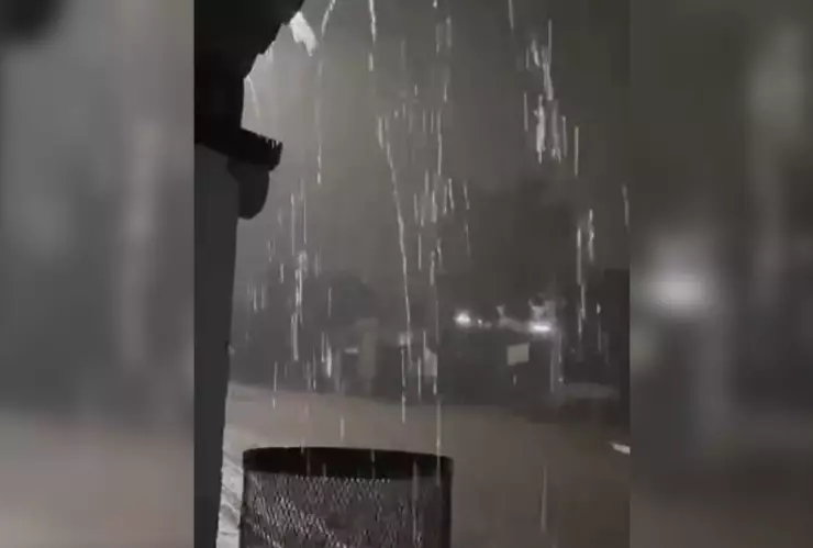 Lluvias en Culiacán por la noche