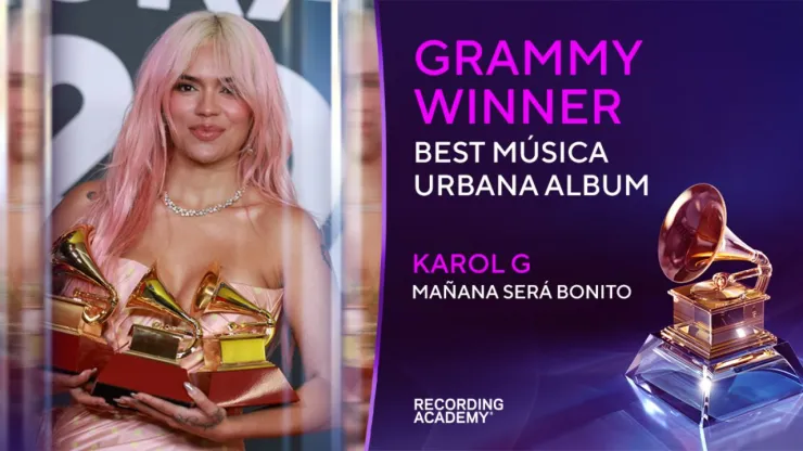 Karol G gana en los Premios Grammy 2024 con su álbum “Mañana Será Bonito”