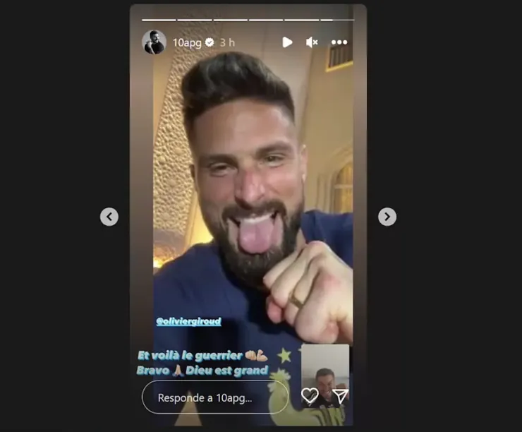 Videollamada de Gignac con Giroud